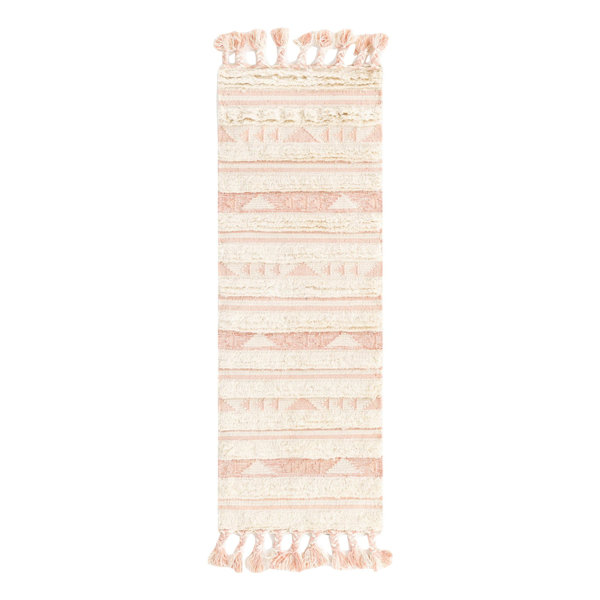 Foundry Select Arnfinn Handmade Flatweave Wool Baby Pink Rug Wayfair